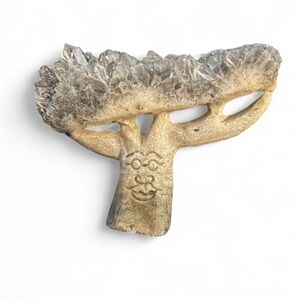 Smokey Clear Quartz Crystal Tree Smiling Face with Glasses!